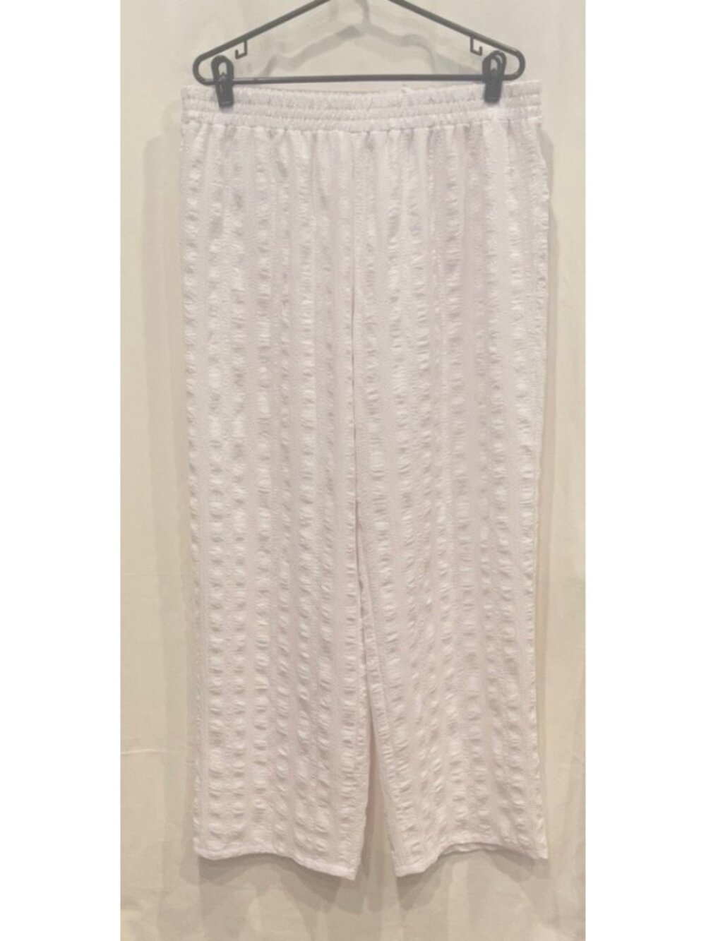 Women's Sheer White Cotton Long Pants
